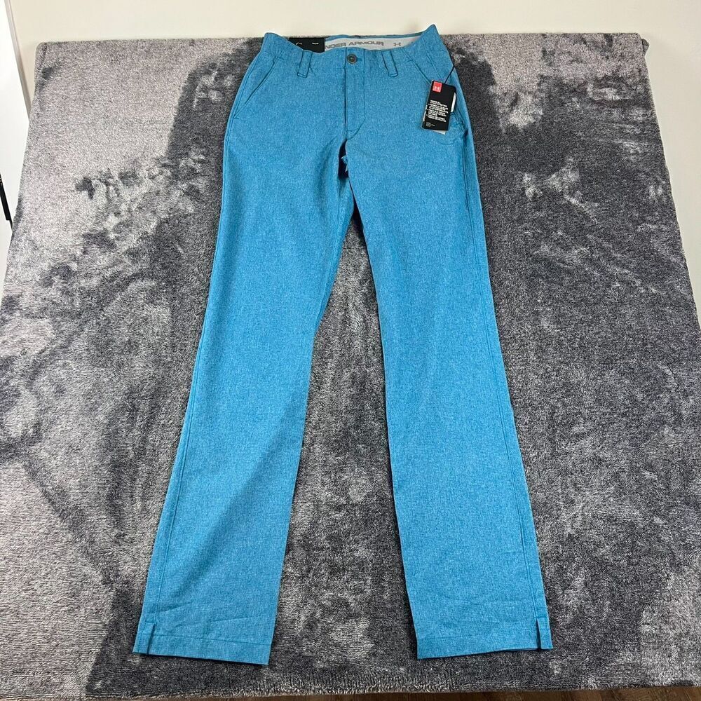 Under Armour Golf Loose Straight Men's Pants Blue 30X36 (30X34.5) NWT Stretch